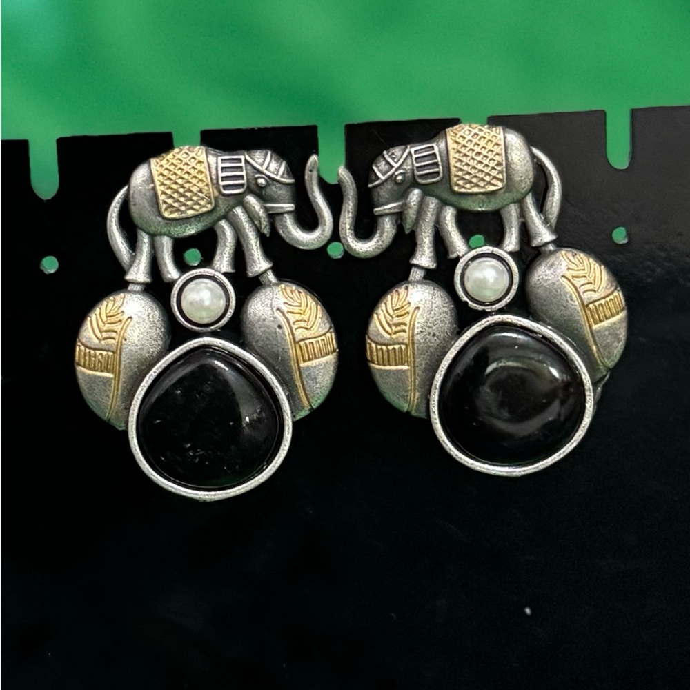 Elegant Silver and Gold Earrings
